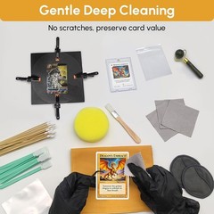 Card Cleaning Kit 298PCS with Protectors and Tools for Trading Cards Collectors