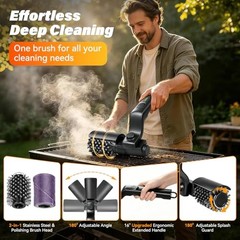 Electric Grill Brush for Outdoor Grill – 16-Inch Handle BBQ Grill Brush