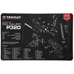 TekMat TEKR17SIGP320 Sig P320 Cleaning Mat Black/White Rubber 11″x17″ Sig P320 P