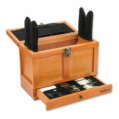 Universal Gun Cleaning Kit Rifle Shotgun Pistol Clean Set Wood Tool Drawer Chest