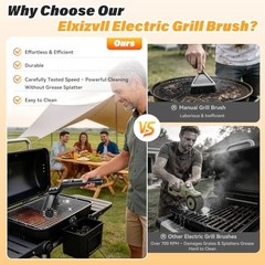 Electric Grill Brush for Outdoor Grill – 16-Inch Handle BBQ Grill Brush