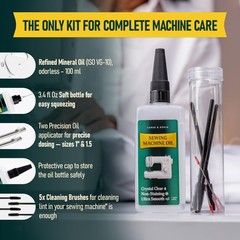 3.4 Oz Sewing Machine Oil Set Including 1″ & 1.5″ Precision Oil Applicators &…