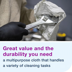 Light Duty Cleaning Cloth Giant Roll White W1, Use Wet or Dry, 1 X 1450 Cloths,