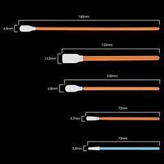 Cleaning Swab Kit Microfiber Knitted Polyester 100 Lint Free for Precision Tasks
