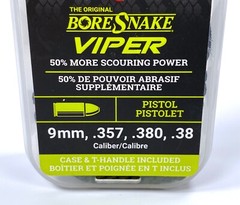 HOPPE’S BORESNAKE VIPER DEN 9mm & 38/380/357 caliber Pistol Cleaning Kit 24002VD