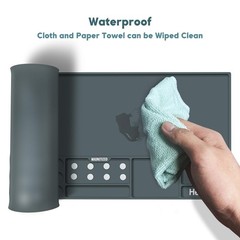 Cleaning Mat 32″x14″, Large Magnetic Cleaning Mat for All Anti-Slip Rubberize…