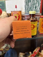 Vintage Hoppe’s No. 9 Nitro Powder Solvent Bottle Partial Contents Original Box