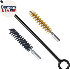 2 Set 9Mm Handgun Cleaning Kit Bronze Nylon Bore Brush with Nylon Cleaning Rod