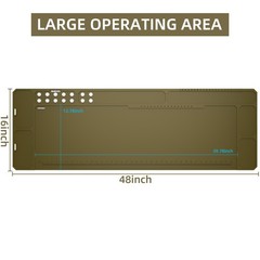 Gun Clean Mat, Magnectic Cleaning Mat for All Guns Extra Large 48″x16″ Brown