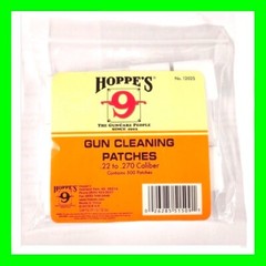 Hoppe’s No. 9 Gun Cleaning Patch for .22 to .270 Caliber 500 Cotton Patches