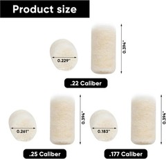 Deep Clean Cotton Wool Pellets for Firearms – .177 Caliber, 300 Count Boxed Set