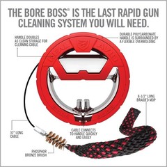 Real Avid Gun Cleaning Snake for 9mm 357 38 Caliber and 4oz CLP Squeeze Bottle