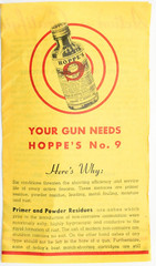 Hoppe’s No. 9 Gun Cleaning Solvent Advertisement Gold Yellow Paper Pamphlet