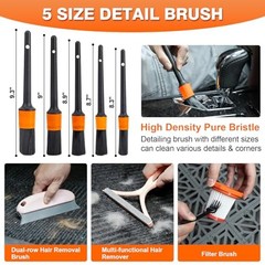 Car Cleaning Kit 19Pcs, Car Interior Detailing Kit with 12000PA High Orange