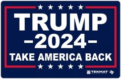 TekMat TEKR17TRUMP2024 Trump 2024 Take America Back Cleaning Mat 11 (FVS030360)