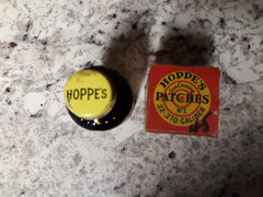 Vintage Hoppes Full Solvent Bottle & Box and No.2 Patches Box .22-.270 Caliber