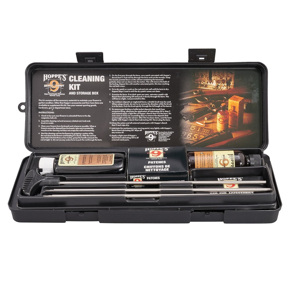 Hoppe’s 9 Bench Rest Rifle & Shotgun Cleaning Kit & Storage Box ~ FREE SHIPPING