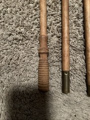 VINTAGE 3 PIECE WOOD & BRASS GUN / RIFLE CLEANING ROD
