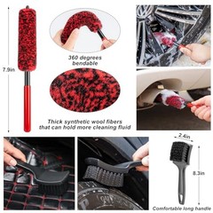 Car Wash Cleaning Kit with Foam Gun Sprayer Detailing Brushes Windshield 16Pcs