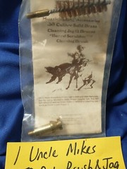 Uncle Mikes Solid Brass .50 Caliber CLEANING JAG & BRUSH #2892-2 BLACK POWDER