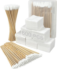 1050/800 PCS Gun Cleaning Supplies – 2″ Lint-Free Cotton Patches & 6″ Long Cott