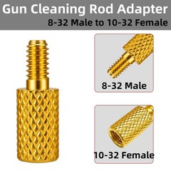 Gun Cleaning Rod Fitting Adapter Set, 5-40 8-32 10-32 3 Types, 2 of Each