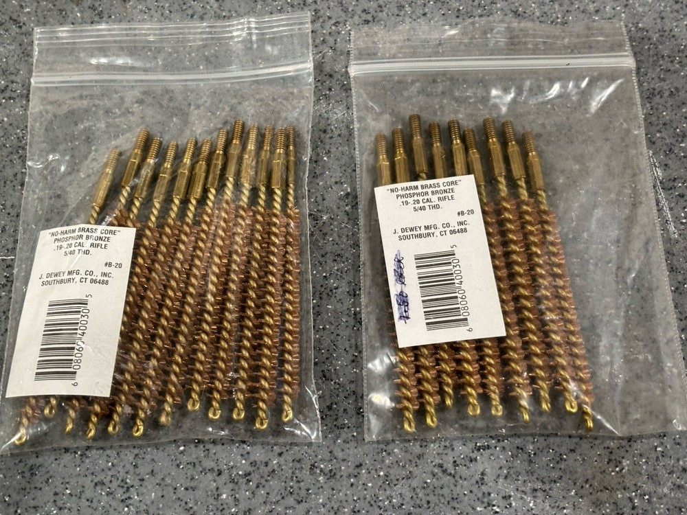 J. Dewey Mfg Co Bronze Brushes .20 Caliber