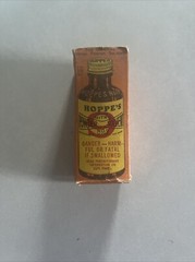 Vintage Hoppes No. 9 Solvent Gun Oil Glass Bottle in Original Box- Empty Bottle