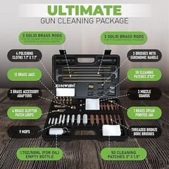 Zonwish Universal Gun Cleaning Kit Light & Mat, Brass Rods Jags for All Firearms