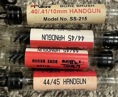 Lot Of Gunslick & KleenBore Brushes And Jag For 40/41/45/10mm Guns