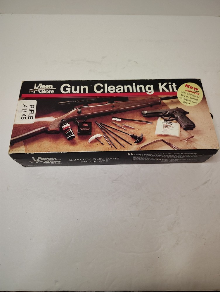 Kleen Bore – Gun Cleaning Kit – Rifle .41/.45 W/Steel Rod Model K-209 New In Box