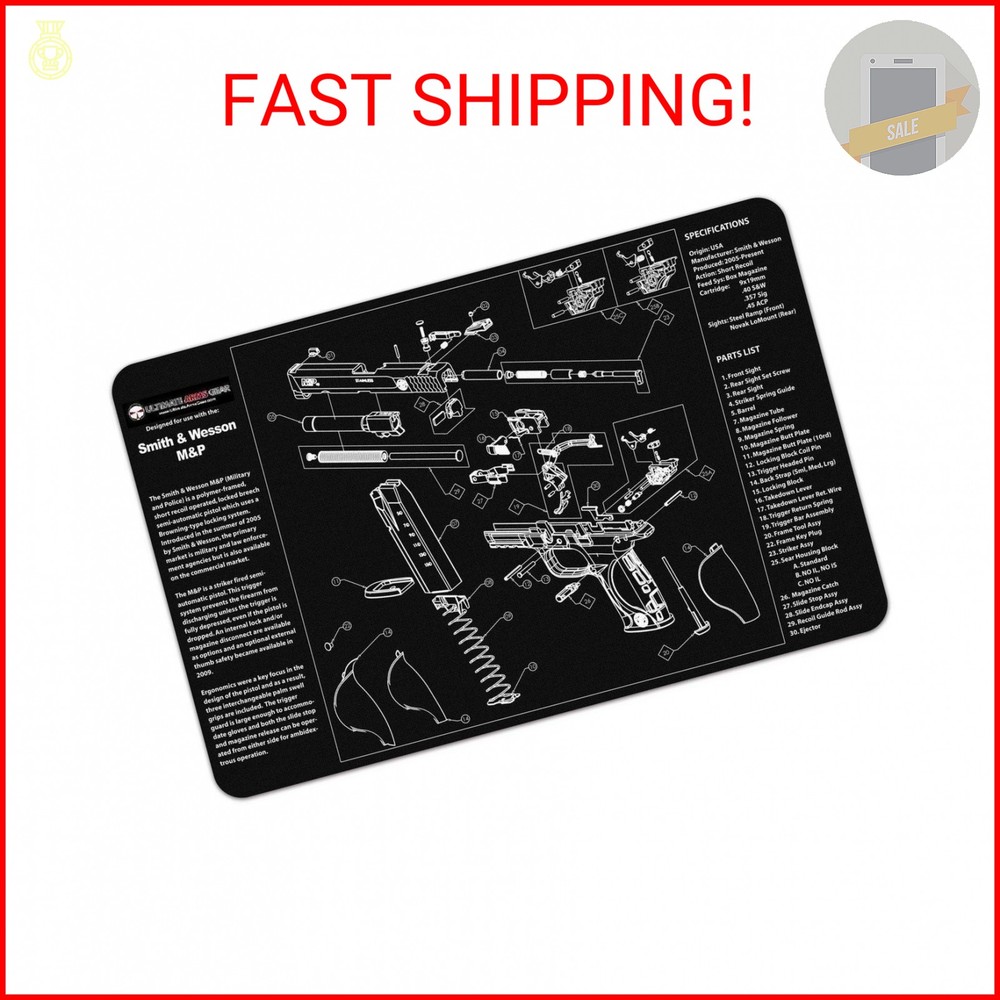 Ultimate Arms Gear Gunsmith & Armorer’s Cleaning Work Tool Bench Gun Mat for S&W