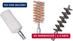 Gun Cleaning Kit for 12 Gauge Shotgun with Bronze Bore Brushes, Tornado Brushes,