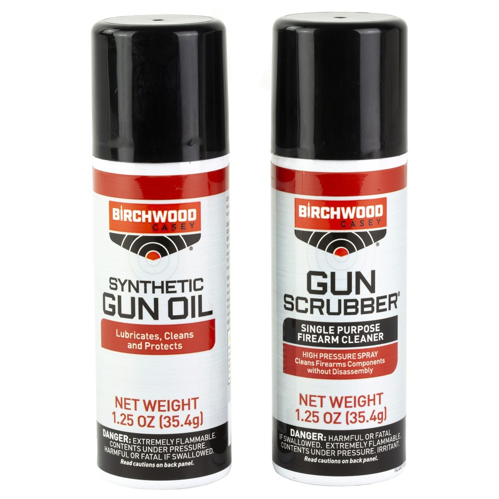 Birchwood Casey 33329 Gun Scrubber & Synthetic Gun Oil Combo Pack 1.25 oz Aeroso