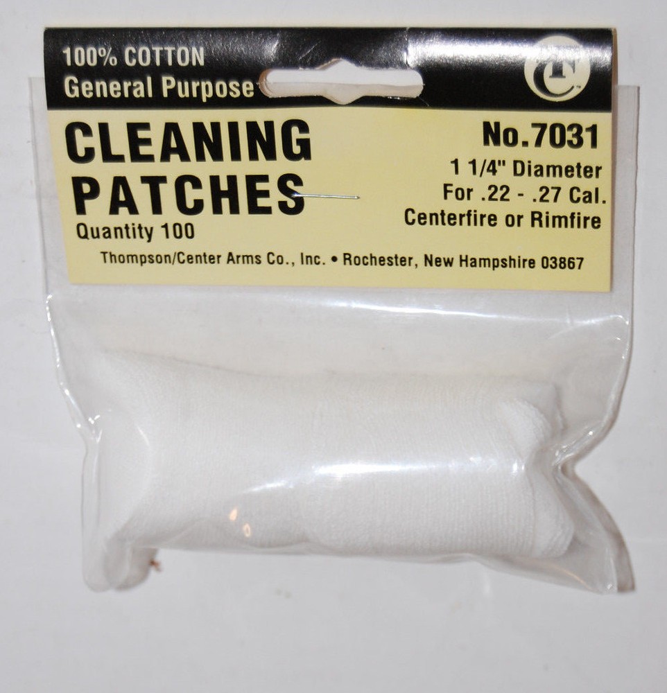 Thompson Center Cotton Cleaning Patches, 100 Pack