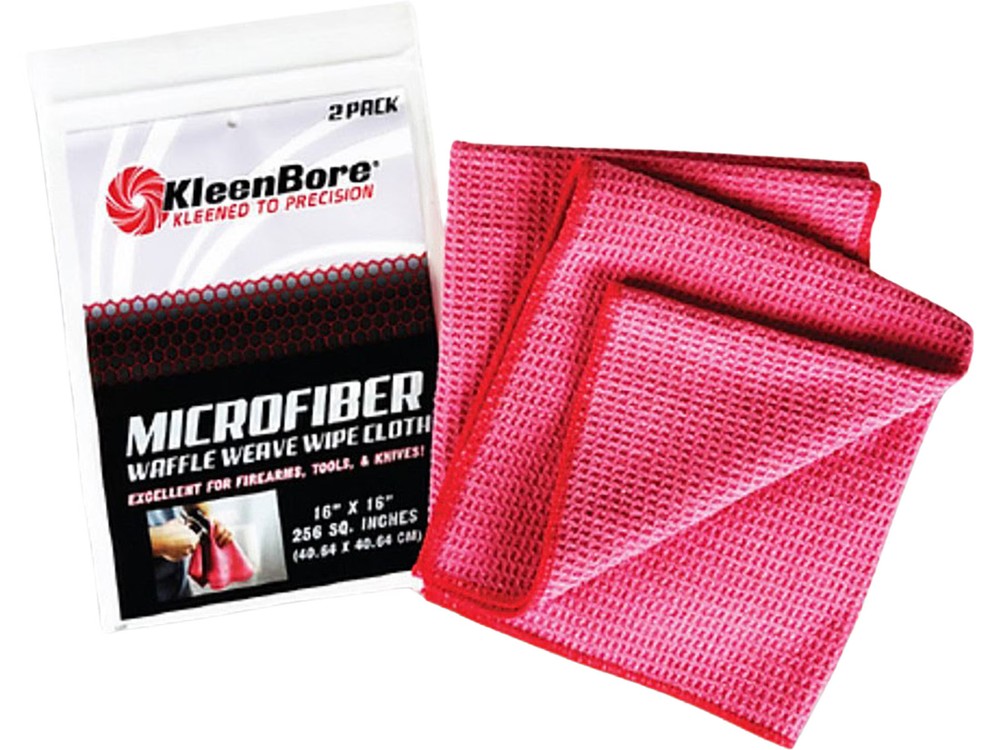 KleenBore Waffle Weave Microfiber Cloths 2PK