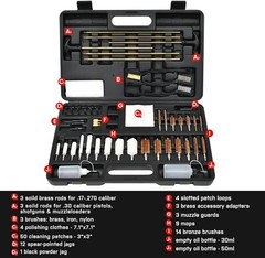 GUN CLEANING KIT UNIVERSAL BRUSHES FOR PISTOL HANDGUN SHOTGUN ELITE BRASS RODS