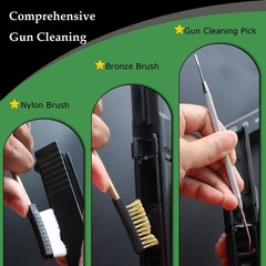 Tactical 9mm Handgun Cleaning Kit with MOLLE Pouch – Includes Gun Snake, Brush &