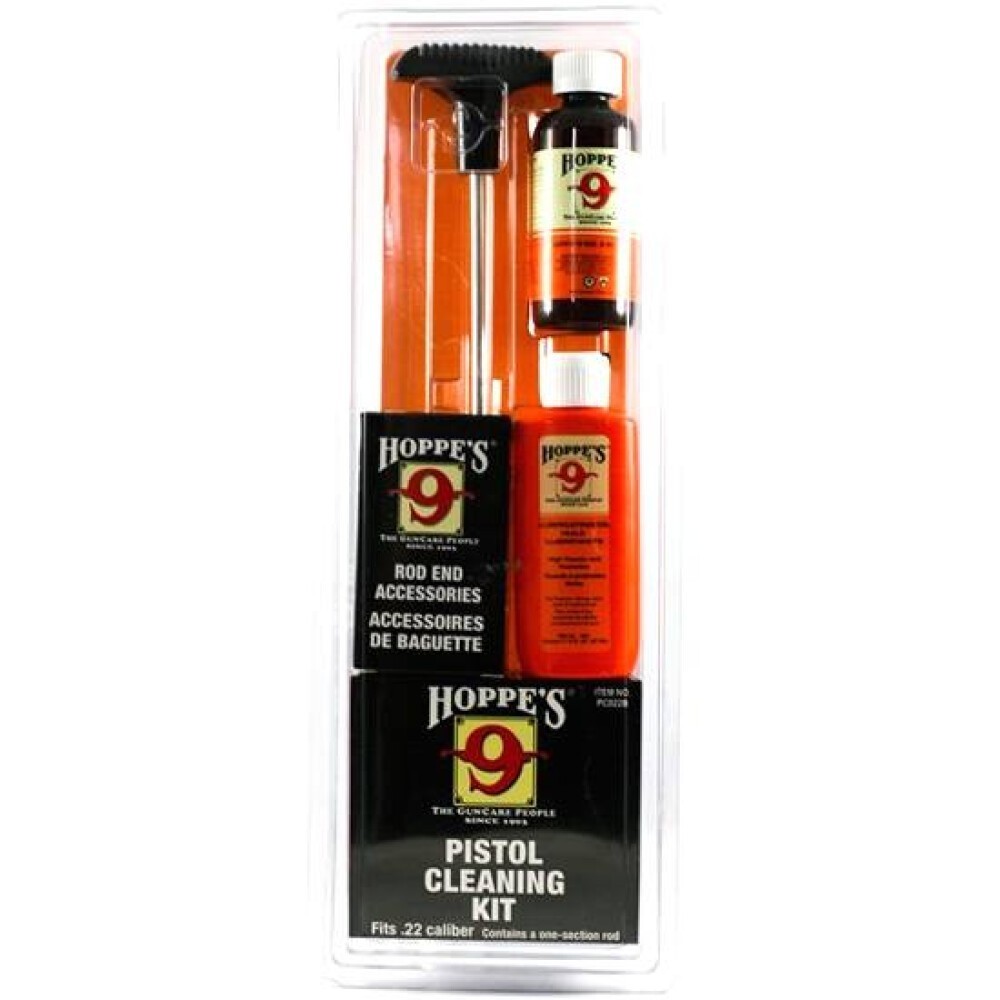 Hoppe’s Pistol Cleaning Kit With Aluminum Adapter .22 Clamshell ~Free Shipping~