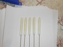 HIGHTBRUSH 35180 1/2” X 8” COTTON TWISTED TUBE SPIRAL STRAW BRUSH 5 PACK