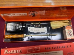 marbles vintage collectible gun cleaning kit steel case 38 cal