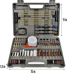 Handgun Cleaning Kit with Durable Brass Brushes and Lengthened Cleaning Rods