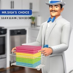 Mr.Siga Microfiber Cleaning Clothpack Of 12Size12.6 X 12.6 Sj21632