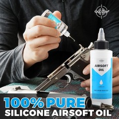 Airsoft Oil 4 Oz & 1 Oz Needle Oiler 100% Silicone Air Gun Oil, Multi-Purpose