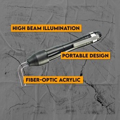 SE Compact Bore Light with Fiber Optic Acrylic Attachment for Firearm Inspection