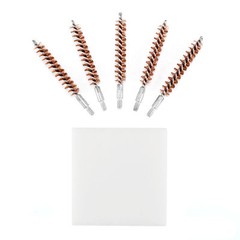 5 Pcs Bronze Bristle Bore Cleaning Brush Kit.325 Cal 8×32 Thread with 50 Patches
