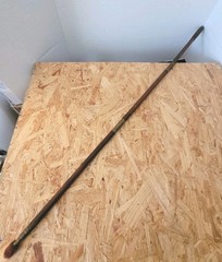 Antique 3 Piece Shotgun Wood And Brass Cleaning Rod 12 Or 16 Gauge