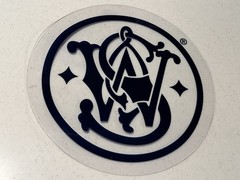 S&W Smith & Wesson Logo Clear and Blue Counter Mat