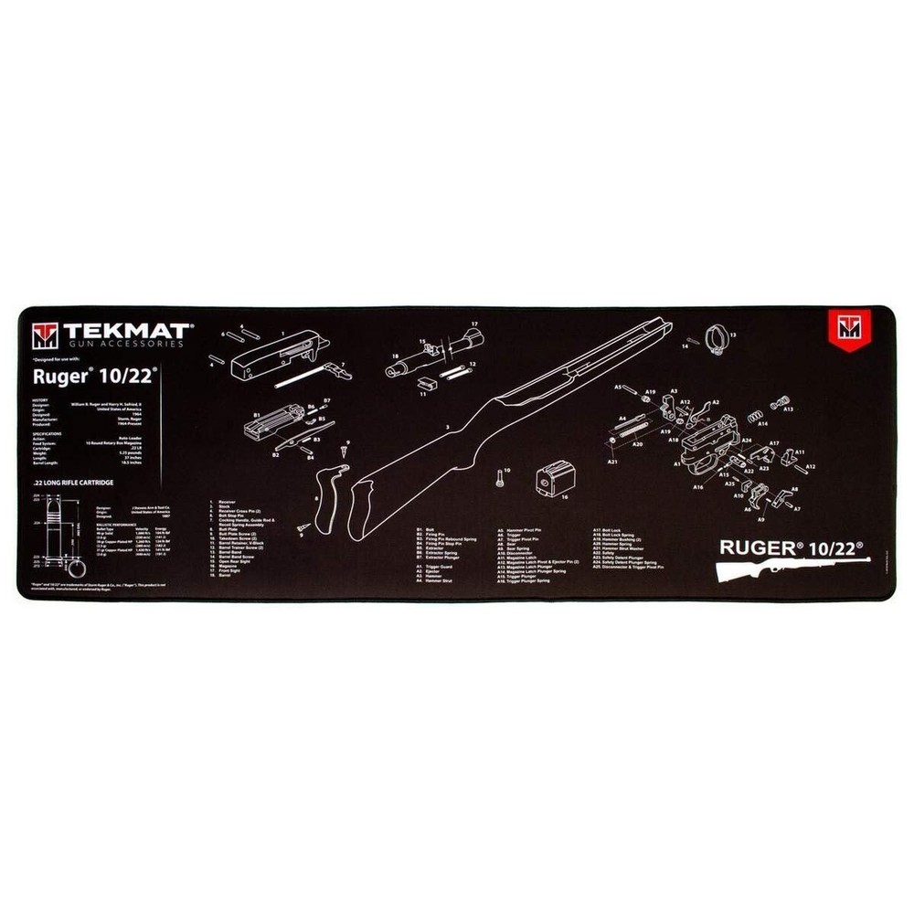TekMat Ultra 44 – Ruger 10/22 -Gun Cleaning Mat, Black, One Size