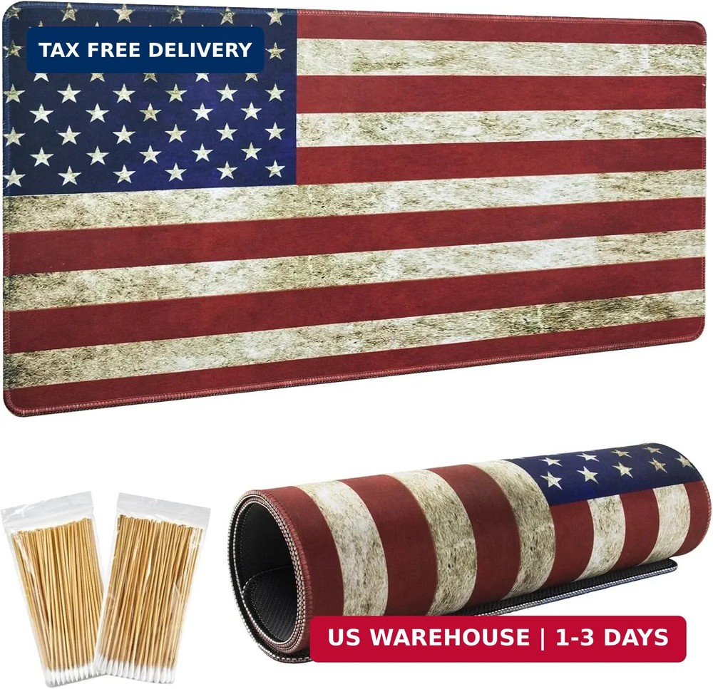 24″x12″ Gun Cleaning Mat and Long Cotton Swabs – Thick Mat for All Equipment Mai